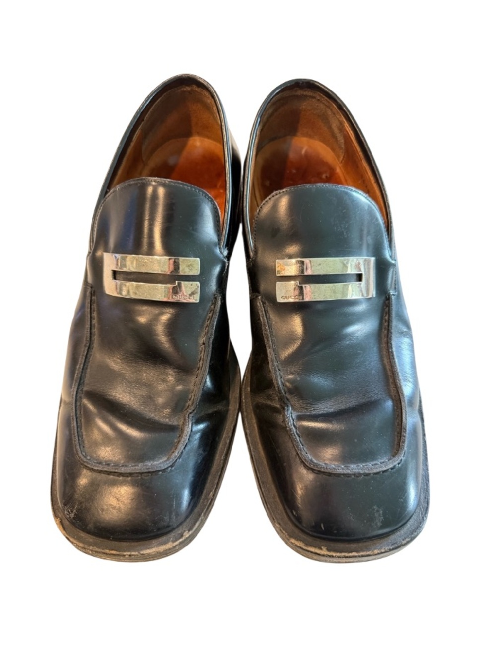 Gucci Men’s Vintage Big G Patent Leather Loafers Size 8.5